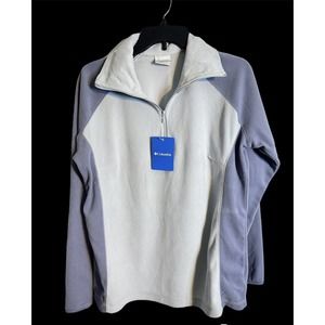 Columbia Jacket Womens XL lavender Arctic Air Printed Half Zip Fleece